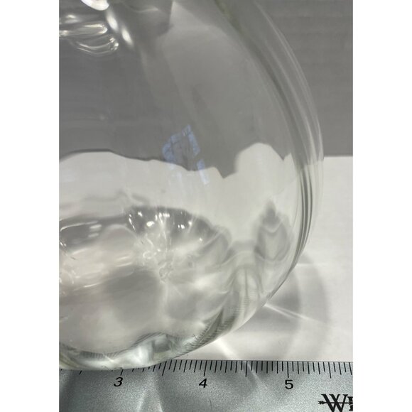 Beautiful Clear Blown Glass Pumpkin Signed - Picture 8 of 8